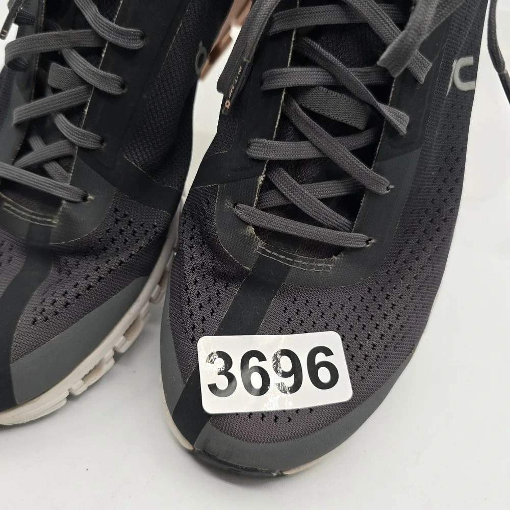 On Cloudflow Shoes Womens Size 10.5 Black Mesh Lace Up Running Sneakers CloudTec